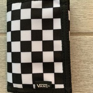 Vans checker trifold wallet